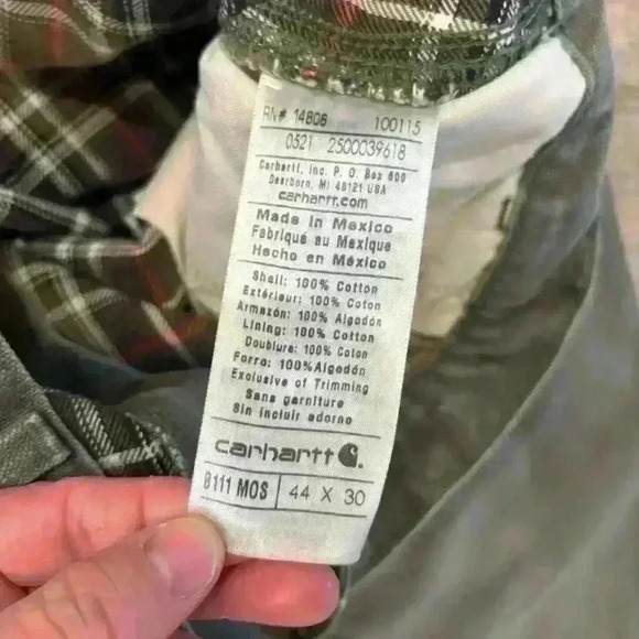 Carhartt insulated green pants size 44 X 30 - Picture 7 of 8